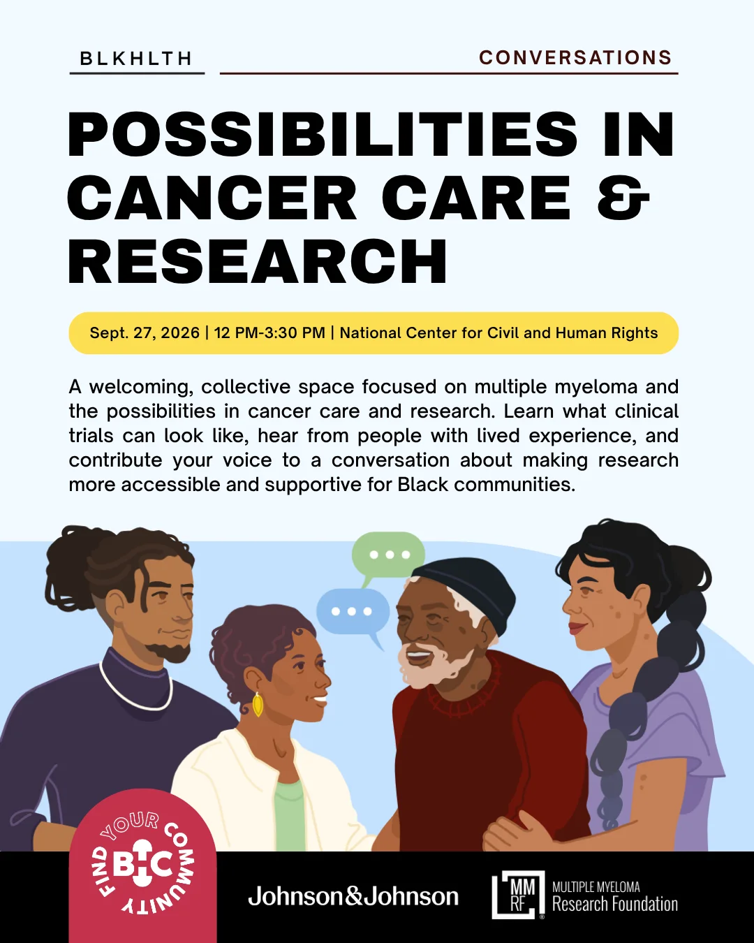 BLKHLTH Conversations: Possibilities in Cancer Care & Research flyer
